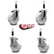 Service Caster 5'' Nylon Wheel Swivel 7/8'' Expanding Stem Caster Set 2 Brakes, 4PK SCC-EX20S514-NYS-2-TLB-2-78 - alternate 5